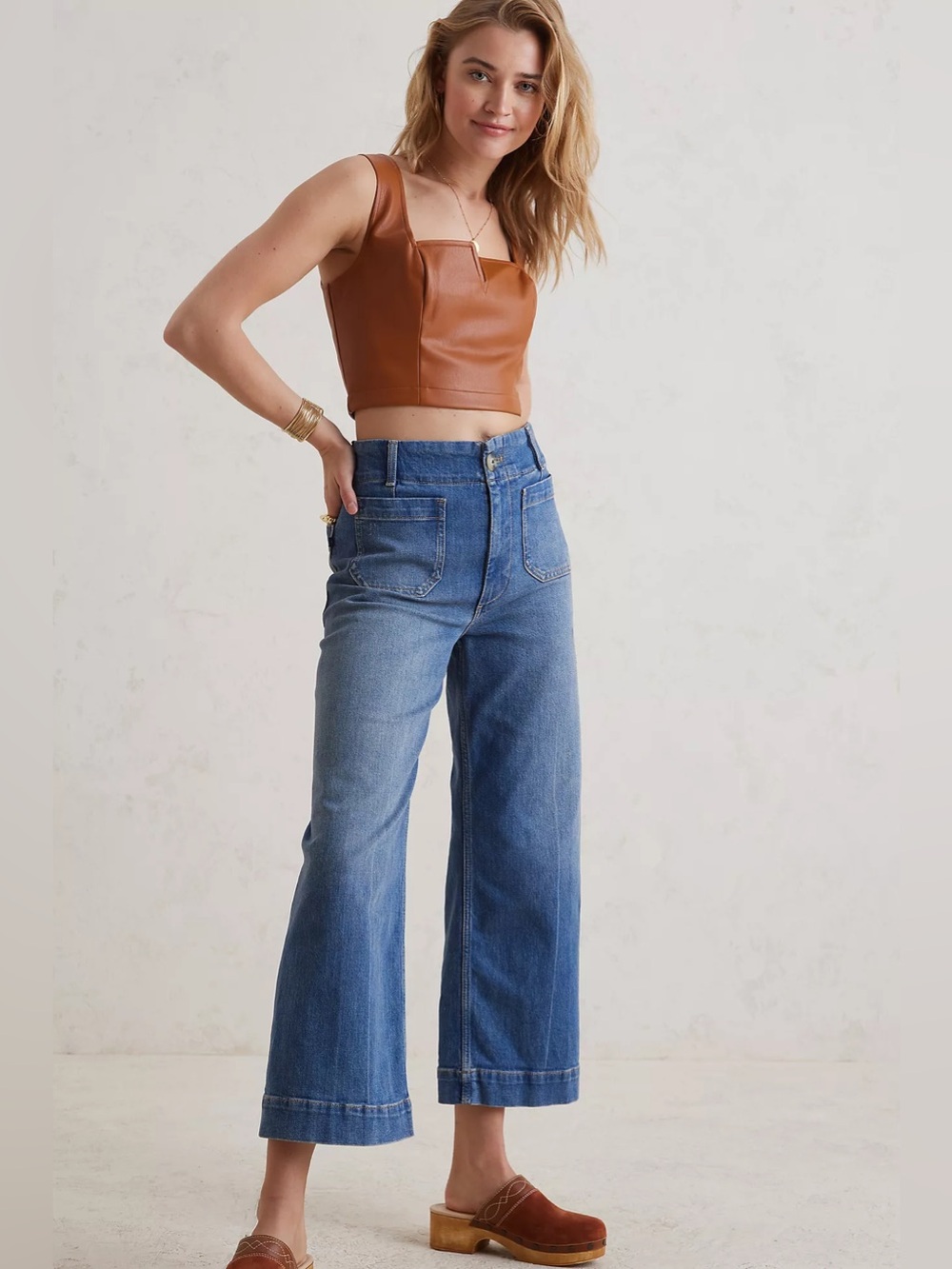 Anthropologie- Pilcro ‘The Skipper’ Dark Blue Denim